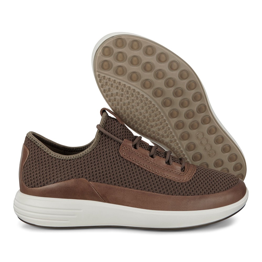 ECCO Mens Sneakers Brown - Soft 7 Runner Meshs - UIE-946130